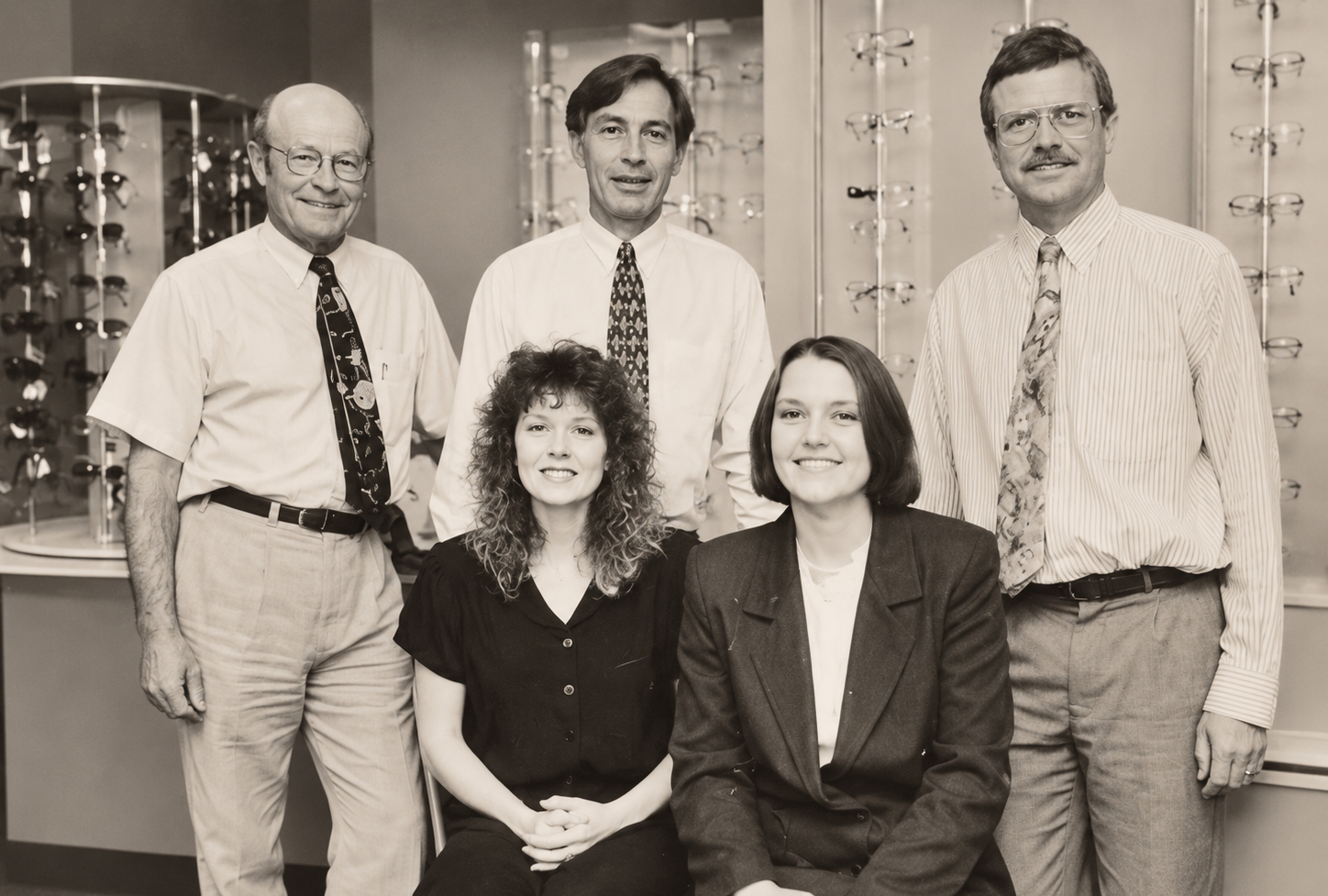 The Webber & Hardey team at 211 Wicksteed Street — Mike Webber, Ross Hardey and John Mellsop, with Lisa Stirling and Tammy Morgan